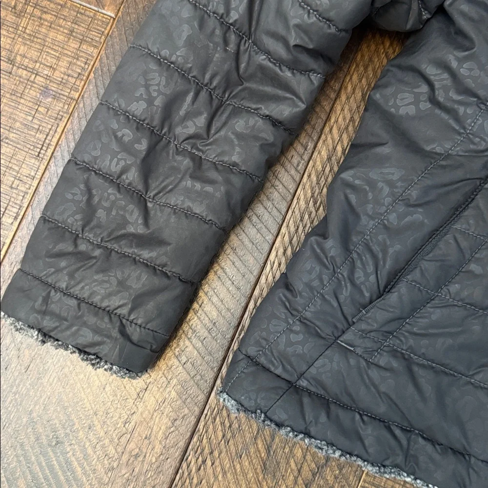The North Face Girl’s Reversible Coat in Black Leopard